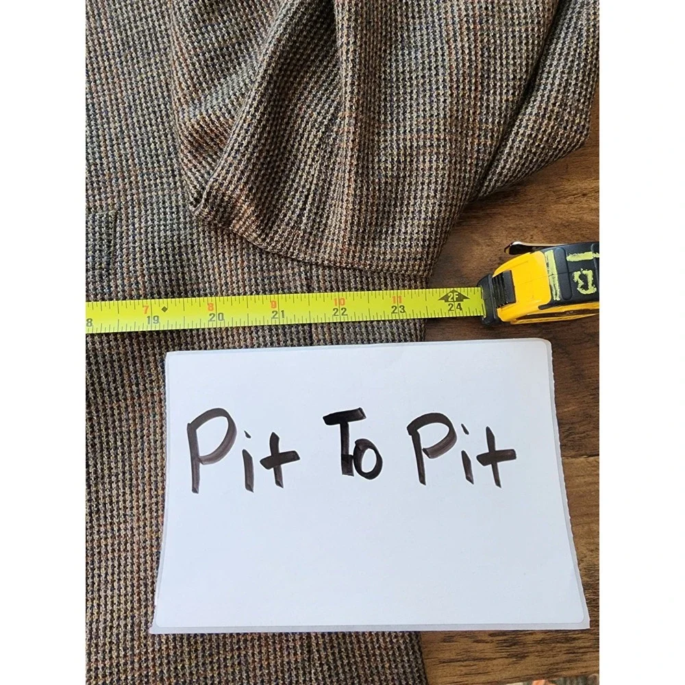 Tweed Jacket 44R Brown 100% Wool Marled Blazer Sport‎ Coat Old Money Academia